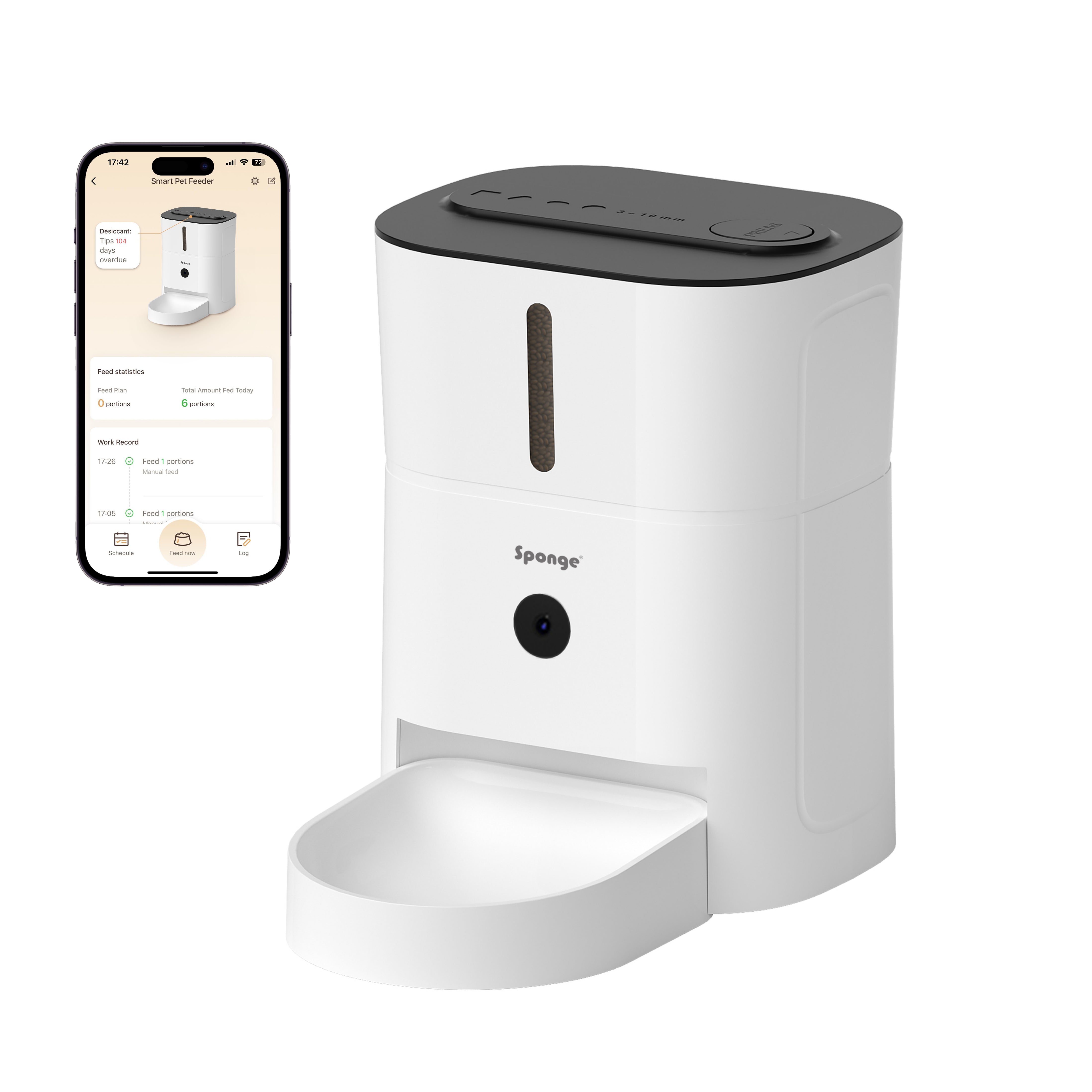 Smart Automatic Feeder with Camera for Dogs and Cats